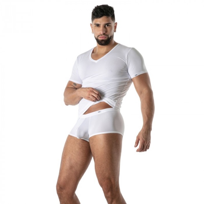 Kurze Ärmel der Marke TOF PARIS - copy of T-Shirt Microfibre Mon Amour TOF Paris - Noir - Ref : TOF646B