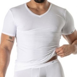 Manches courtes de la marque TOF PARIS - T-Shirt Microfibre Mon Amour TOF Paris - Blanc - Ref : TOF646B