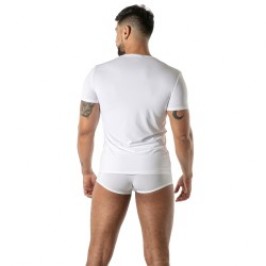 Manches courtes de la marque TOF PARIS - T-Shirt Microfibre Mon Amour TOF Paris - Blanc - Ref : TOF646B