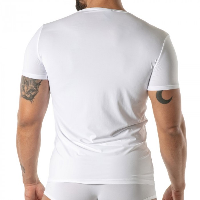 Manches courtes de la marque TOF PARIS - T-Shirt Microfibre Mon Amour TOF Paris - Blanc - Ref : TOF646B