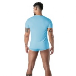 Manches courtes de la marque TOF PARIS - T-Shirt Microfibre Mon Amour TOF Paris - Bleu - Ref : TOF646BU