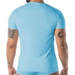 Manches courtes de la marque TOF PARIS - T-Shirt Microfibre Mon Amour TOF Paris - Bleu - Ref : TOF646BU