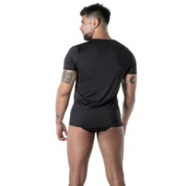 Kurze Ärmel der Marke TOF PARIS - T-Shirt Microfibre Mon Amour TOF Paris - Noir - Ref : TOF646N