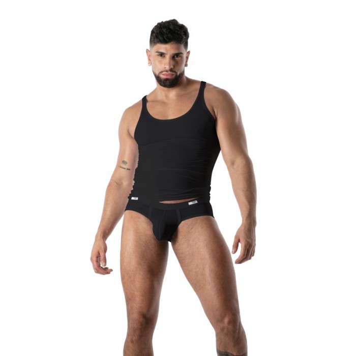 Canotta del marchio TOF PARIS - Débardeur Microfibre Mon Amour TOF Paris - Noir - Ref : TOF647N