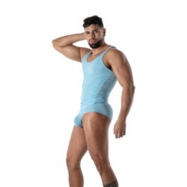 Débardeur de la marque TOF PARIS - Débardeur Microfibre Mon Amour TOF Paris - Bleu - Ref : TOF647BU