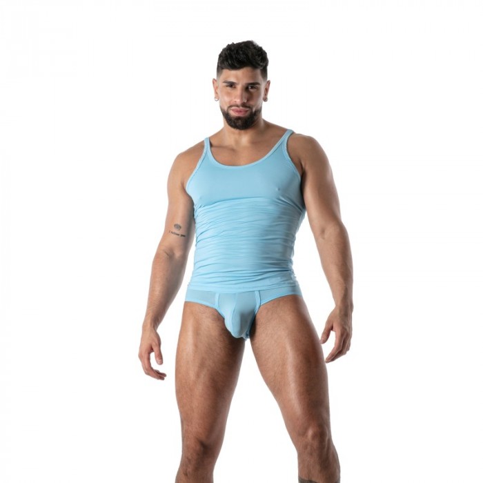 Débardeur de la marque TOF PARIS - Débardeur Microfibre Mon Amour TOF Paris - Bleu - Ref : TOF647BU