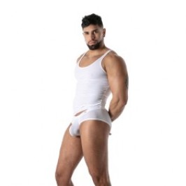 Débardeur de la marque TOF PARIS - Débardeur Microfibre Mon Amour TOF Paris - Blanc - Ref : TOF647B