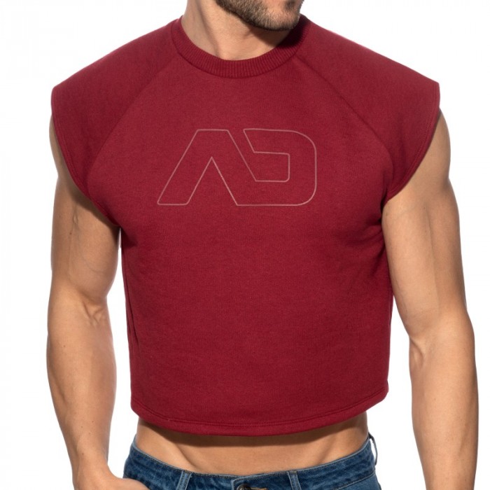 Canotta del marchio ADDICTED - copy of Crop Top Recycled Cotton ADDICTED - Bleu Marine - Ref : AD1461 C29