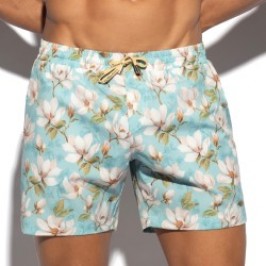 Short de bain de la marque ES COLLECTION - Short de Bain ES Collection Jasmine Edition Limitée  - Bleu - Ref : 2603 C23