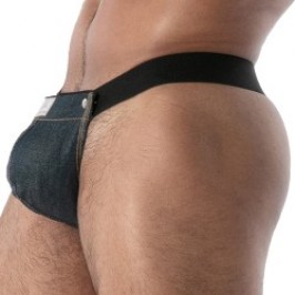 Tanga de la marca TOF PARIS - copy of String Bulge TOF Paris Raw Denim Snap - Ref : TOF673BU