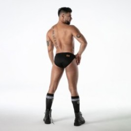 Slip del marchio TOF PARIS - Bikini Zippé TOF Paris Raw Denim - Noir - Ref : TOF670N