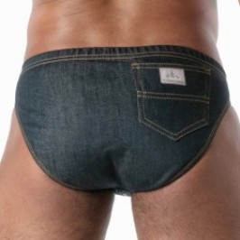 Slip del marchio TOF PARIS - copy of Bikini Zippé TOF Paris Raw Denim - Noir - Ref : TOF670BU