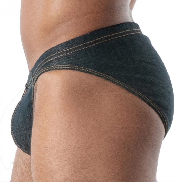 Slip del marchio TOF PARIS - copy of Bikini Zippé TOF Paris Raw Denim - Noir - Ref : TOF670BU