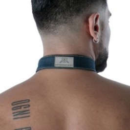 Gioielli del marchio TOF PARIS - copy of Collier TOF Paris Raw Denim - Noir - Ref : TOF681BU