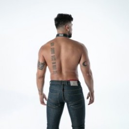 Gioielli del marchio TOF PARIS - copy of Collier TOF Paris Raw Denim - Noir - Ref : TOF681BU