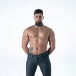 Bijoux de la marque TOF PARIS - Collier TOF Paris Raw Denim - Bleu - Ref : TOF681BU