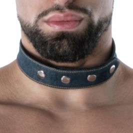 Gioielli del marchio TOF PARIS - copy of Collier TOF Paris Raw Denim - Noir - Ref : TOF681BU