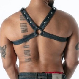Imbracatura del marchio TOF PARIS - copy of Harnais Bulldog TOF Paris Raw Denim - Noir - Ref : TOF676BU