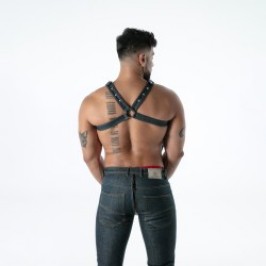 Imbracatura del marchio TOF PARIS - copy of Harnais Bulldog TOF Paris Raw Denim - Noir - Ref : TOF676BU
