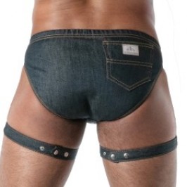 Imbracatura del marchio TOF PARIS - copy of Harnais de Jambes TOF Paris Raw Denim - Noir - Ref : TOF680BU