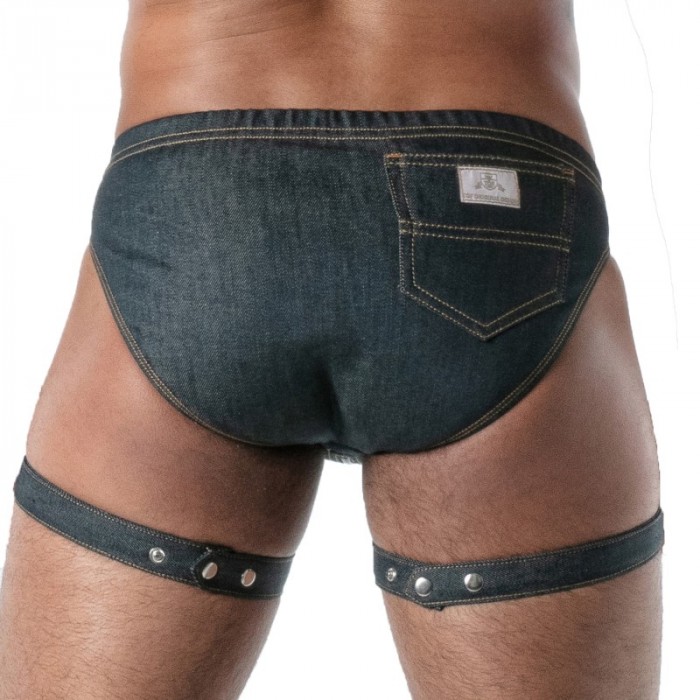 Imbracatura del marchio TOF PARIS - copy of Harnais de Jambes TOF Paris Raw Denim - Noir - Ref : TOF680BU