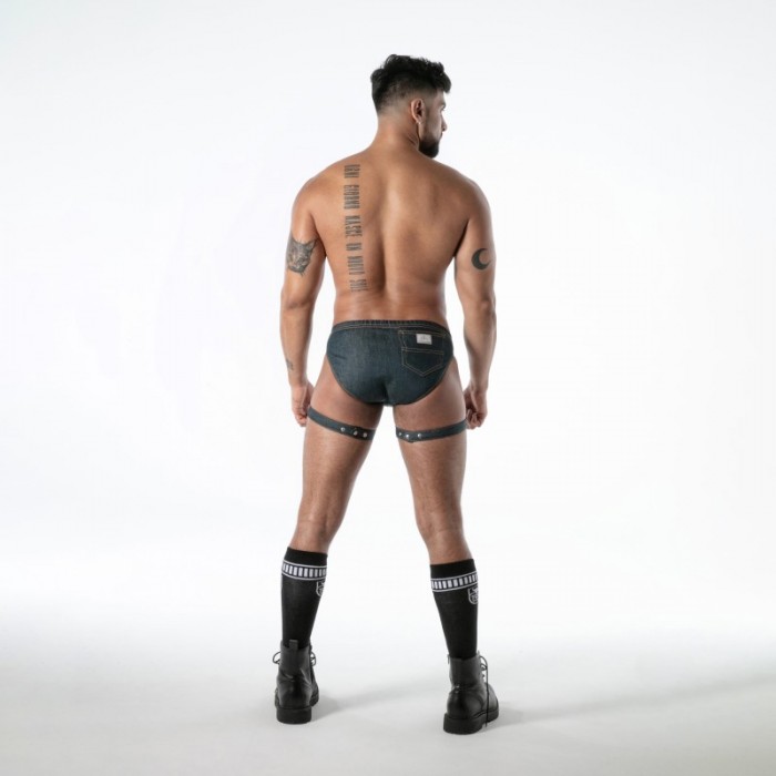 Imbracatura del marchio TOF PARIS - copy of Harnais de Jambes TOF Paris Raw Denim - Noir - Ref : TOF680BU