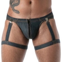 Imbracatura del marchio TOF PARIS - copy of Harnais de Jambes TOF Paris Raw Denim - Noir - Ref : TOF680BU