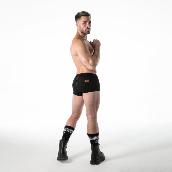 Pantaloncini boxer, Shorty del marchio TOF PARIS - Trunk Full-Zip TOF Paris Raw Denim - Noir - Ref : TOF678N