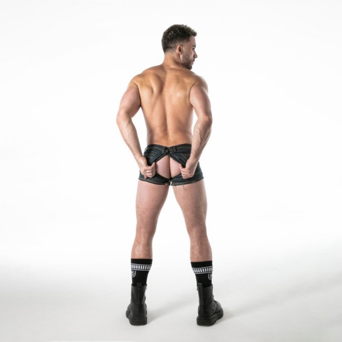 Pantaloncini boxer, Shorty del marchio TOF PARIS - copy of Trunk Full-Zip TOF Paris Raw Denim - Noir - Ref : TOF678BU