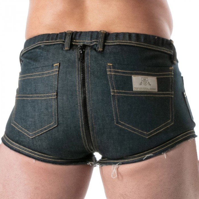 Pantaloncini boxer, Shorty del marchio TOF PARIS - copy of Trunk Full-Zip TOF Paris Raw Denim - Noir - Ref : TOF678BU