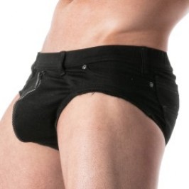 Slip del marchio TOF PARIS - copy of Slip Full-Zip TOF Paris Raw Denim - Noir - Ref : TOF671N