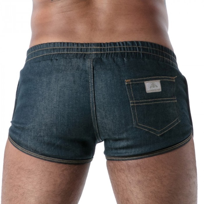 Pantaloncini boxer, Shorty del marchio TOF PARIS - copy of Short Retro TOF Paris Raw Denim - Noir - Ref : TOF667BU