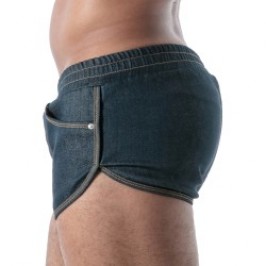 Pantaloncini boxer, Shorty del marchio TOF PARIS - copy of Short Retro TOF Paris Raw Denim - Noir - Ref : TOF667BU