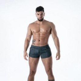 Pantaloncini boxer, Shorty del marchio TOF PARIS - copy of Short Retro TOF Paris Raw Denim - Noir - Ref : TOF667BU