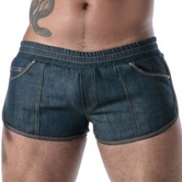Pantaloncini boxer, Shorty del marchio TOF PARIS - copy of Short Retro TOF Paris Raw Denim - Noir - Ref : TOF667BU