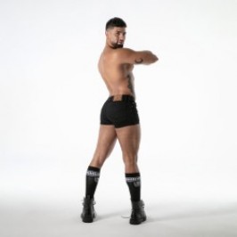 Breve del marchio TOF PARIS - Short Tear-Away TOF Paris Raw Denim - Noir - Ref : TOF669N