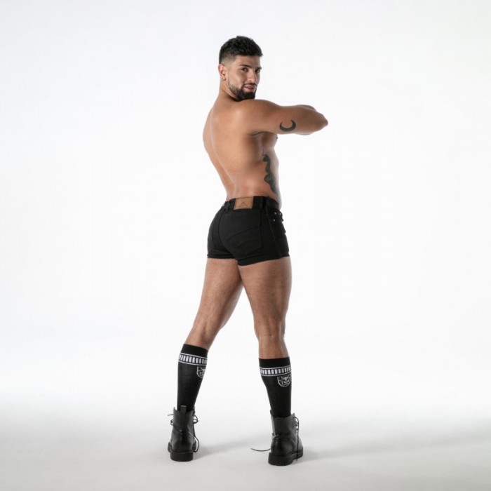 Breve del marchio TOF PARIS - Short Tear-Away TOF Paris Raw Denim - Noir - Ref : TOF669N