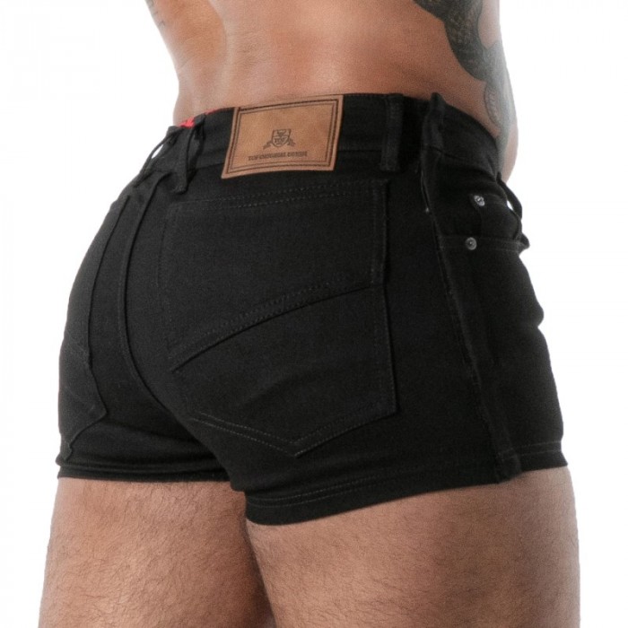 Breve del marchio TOF PARIS - Short Tear-Away TOF Paris Raw Denim - Noir - Ref : TOF669N