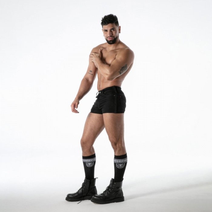 Breve del marchio TOF PARIS - Short Tear-Away TOF Paris Raw Denim - Noir - Ref : TOF669N