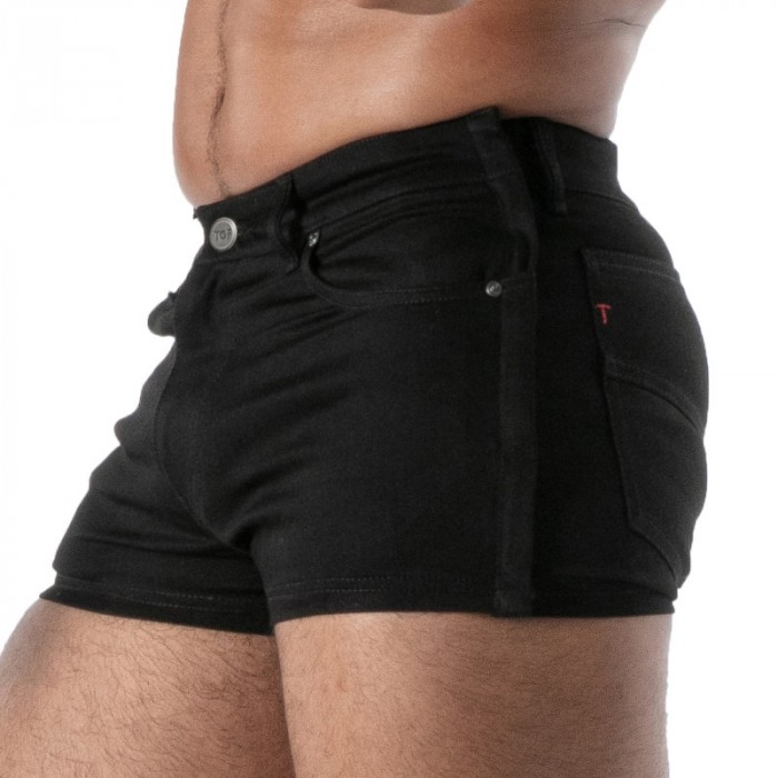 Breve del marchio TOF PARIS - Short Tear-Away TOF Paris Raw Denim - Noir - Ref : TOF669N