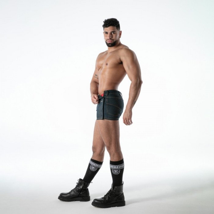 Kurze der Marke TOF PARIS - copy of Short Tear-Away TOF Paris Raw Denim - Noir - Ref : TOF669BU