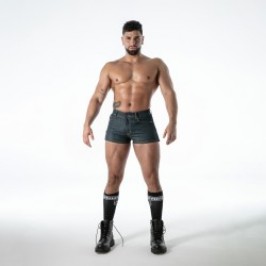 Kurze der Marke TOF PARIS - copy of Short Tear-Away TOF Paris Raw Denim - Noir - Ref : TOF669BU