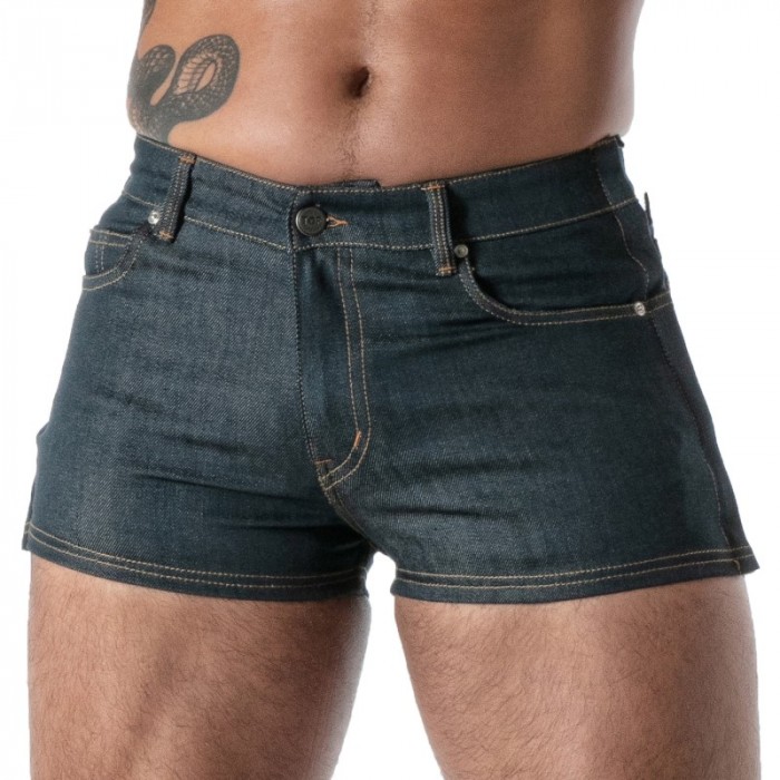 Kurze der Marke TOF PARIS - copy of Short Tear-Away TOF Paris Raw Denim - Noir - Ref : TOF669BU