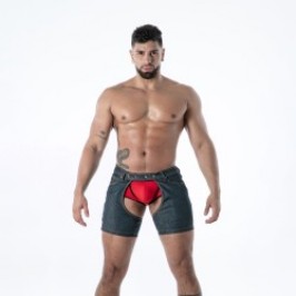 Kurze der Marke TOF PARIS - copy of Short Chaps TOF Paris Raw Denim - Noir - Ref : TOF664BU