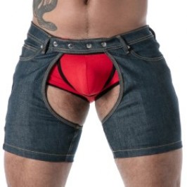 Corto de la marca TOF PARIS - copy of Short Chaps TOF Paris Raw Denim - Noir - Ref : TOF664BU
