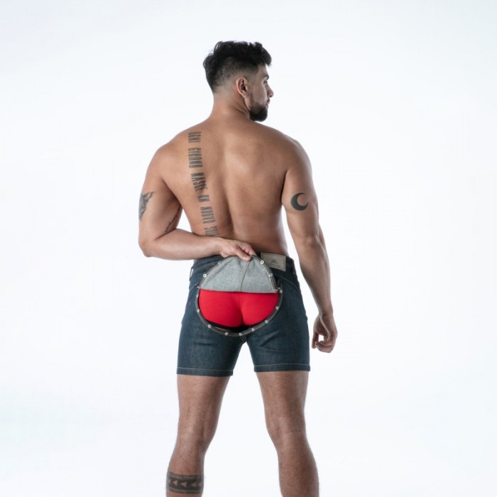 Short de la marque TOF PARIS - Short Backless TOF Paris Raw Denim - Bleu - Ref : TOF665BU