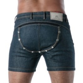 Short de la marque TOF PARIS - Short Backless TOF Paris Raw Denim - Bleu - Ref : TOF665BU