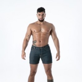 Short de la marque TOF PARIS - Short Backless TOF Paris Raw Denim - Bleu - Ref : TOF665BU