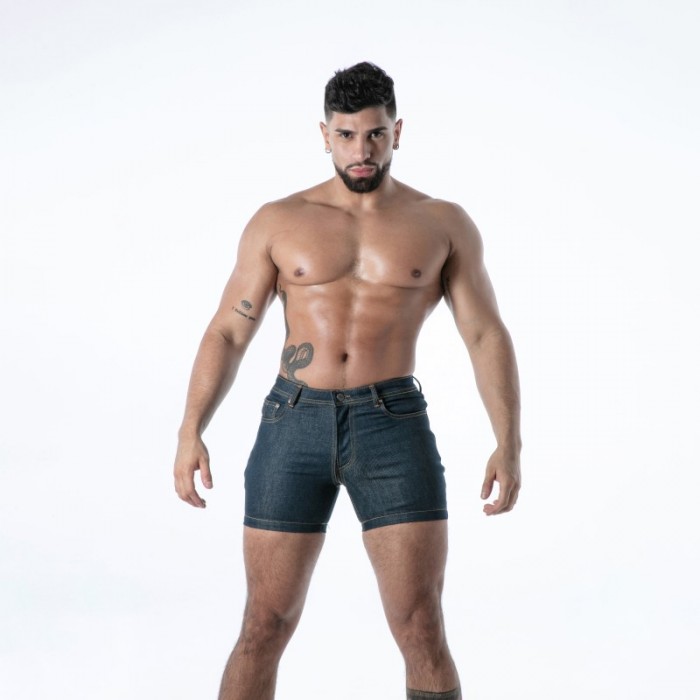 Short de la marque TOF PARIS - Short Full Zip TOF Paris Raw Denim - Bleu - Ref : TOF666BU