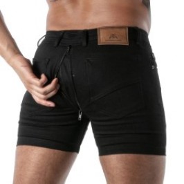 Kurze der Marke TOF PARIS - Short Full Zip TOF Paris Raw Denim - Noir - Ref : TOF666N